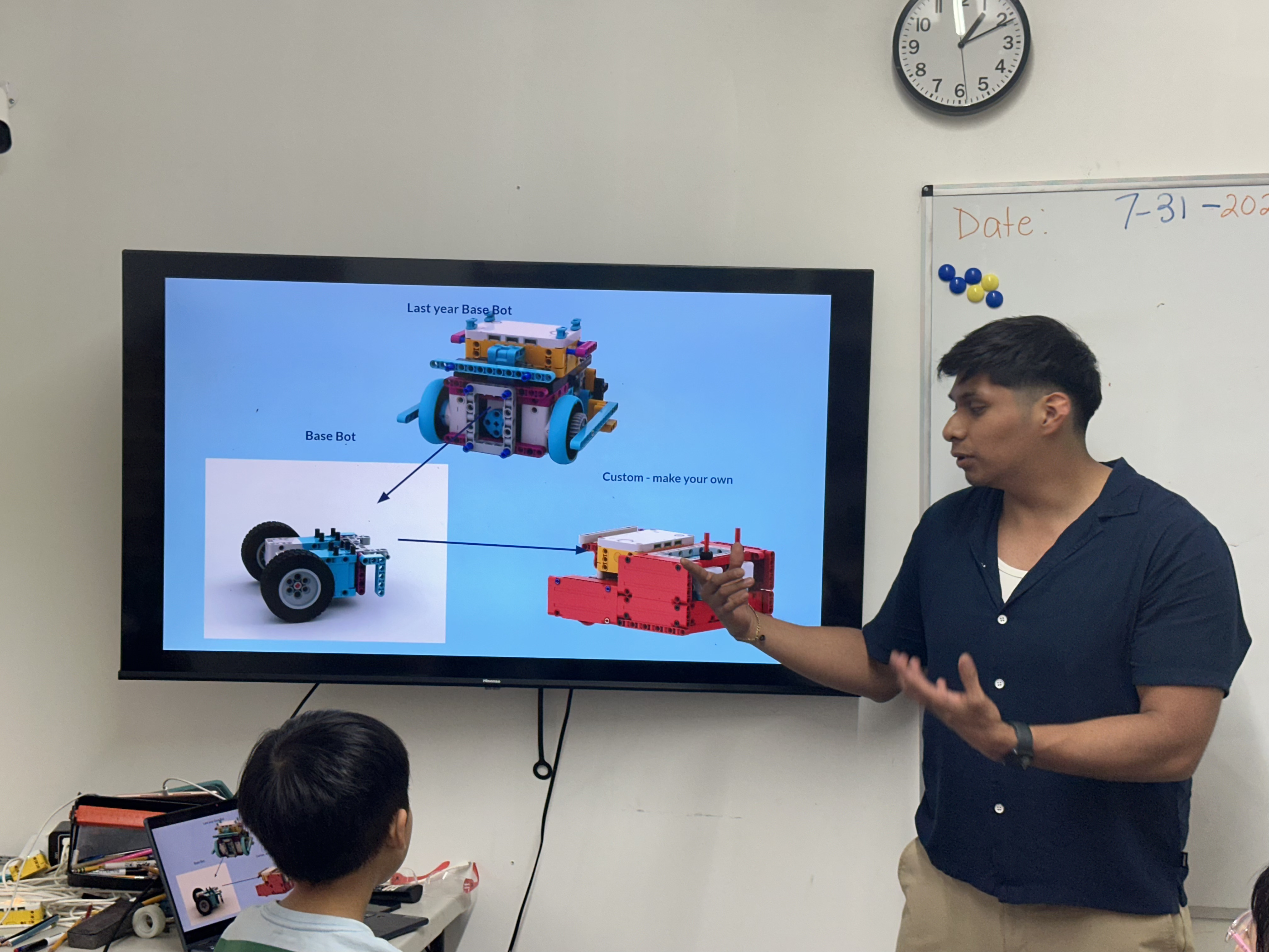 Robotics activity closeup